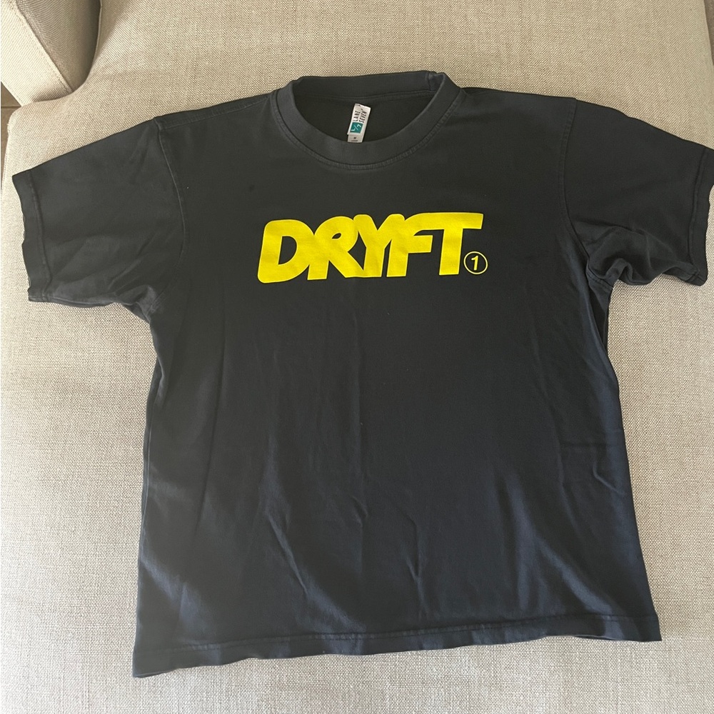 Black T-Shirt with Yellow DRYFT Logo